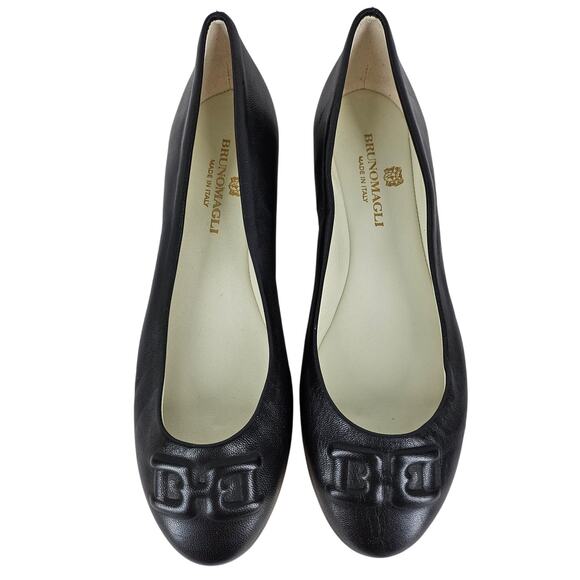 BRUNOMAGLI BIBI Black Flats - Women's Size 6 (EU 36), Elegant and Comfortable - Picture 1 of 10